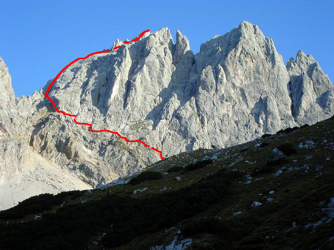 Klettersteig-Verlauf