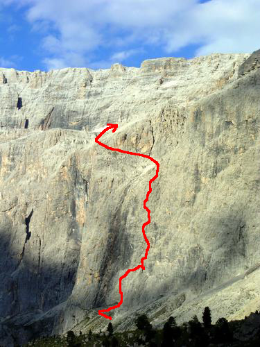 Klettersteigverlauf